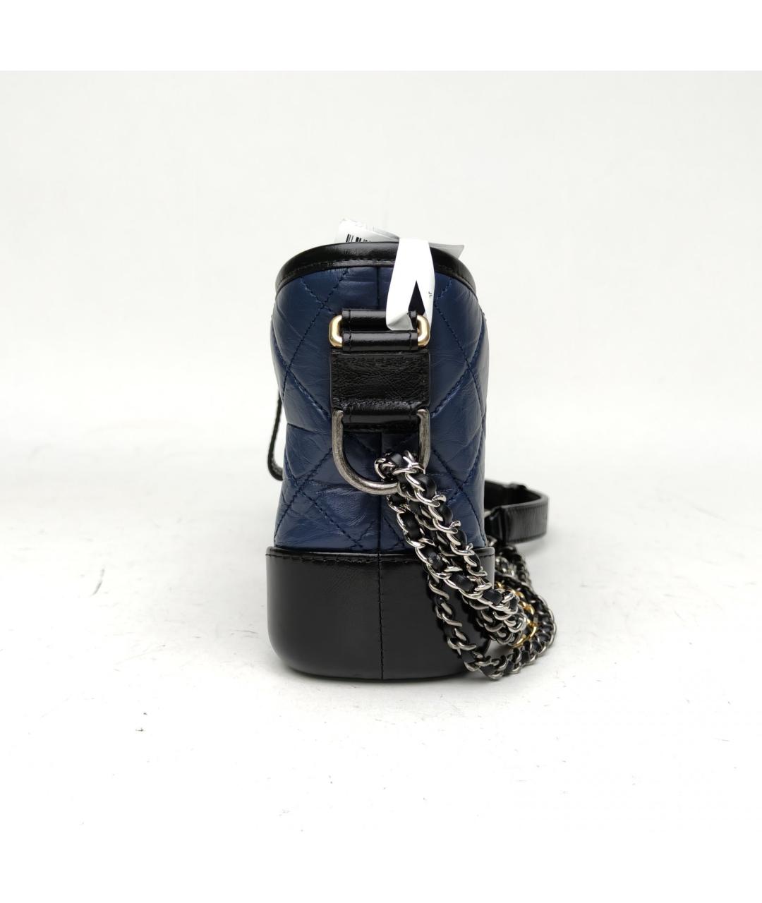 CHANEL Синяя кожаная сумка через плечо, фото 3