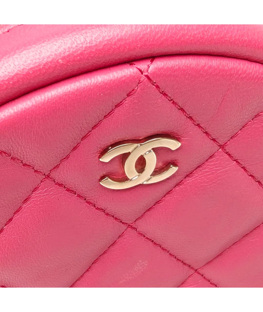 CHANEL Фуксия кожаная сумка через плечо, фото 7