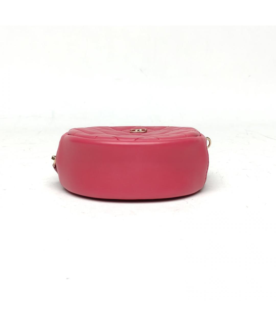 CHANEL Фуксия кожаная сумка через плечо, фото 6