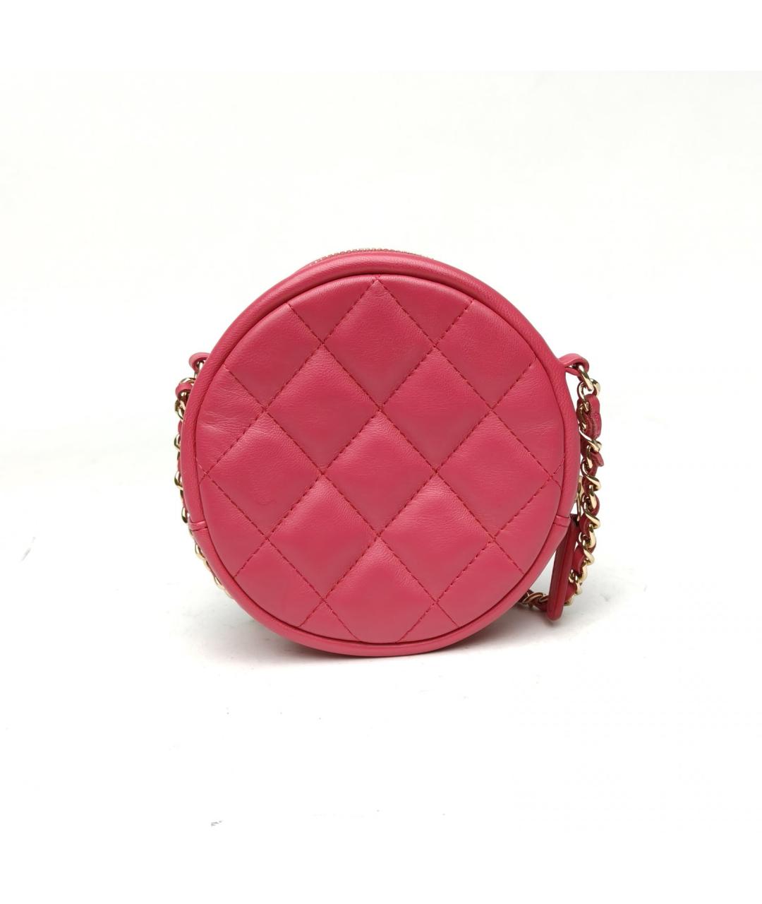 CHANEL Фуксия кожаная сумка через плечо, фото 4