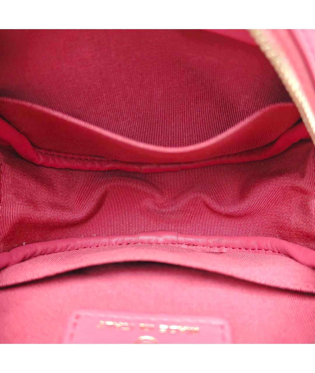 CHANEL Фуксия кожаная сумка через плечо, фото 8