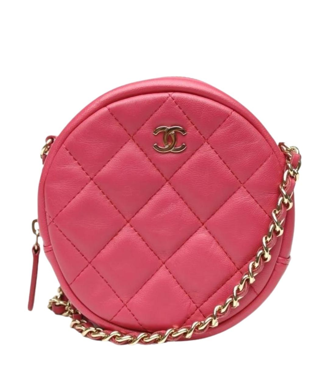 CHANEL Фуксия кожаная сумка через плечо, фото 1