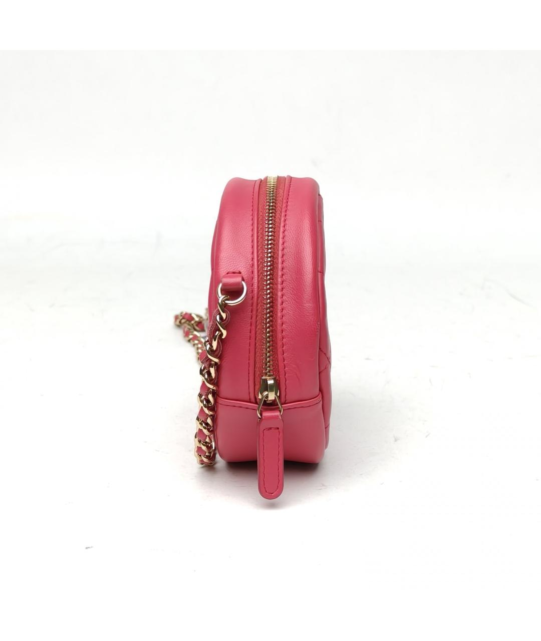 CHANEL Фуксия кожаная сумка через плечо, фото 5