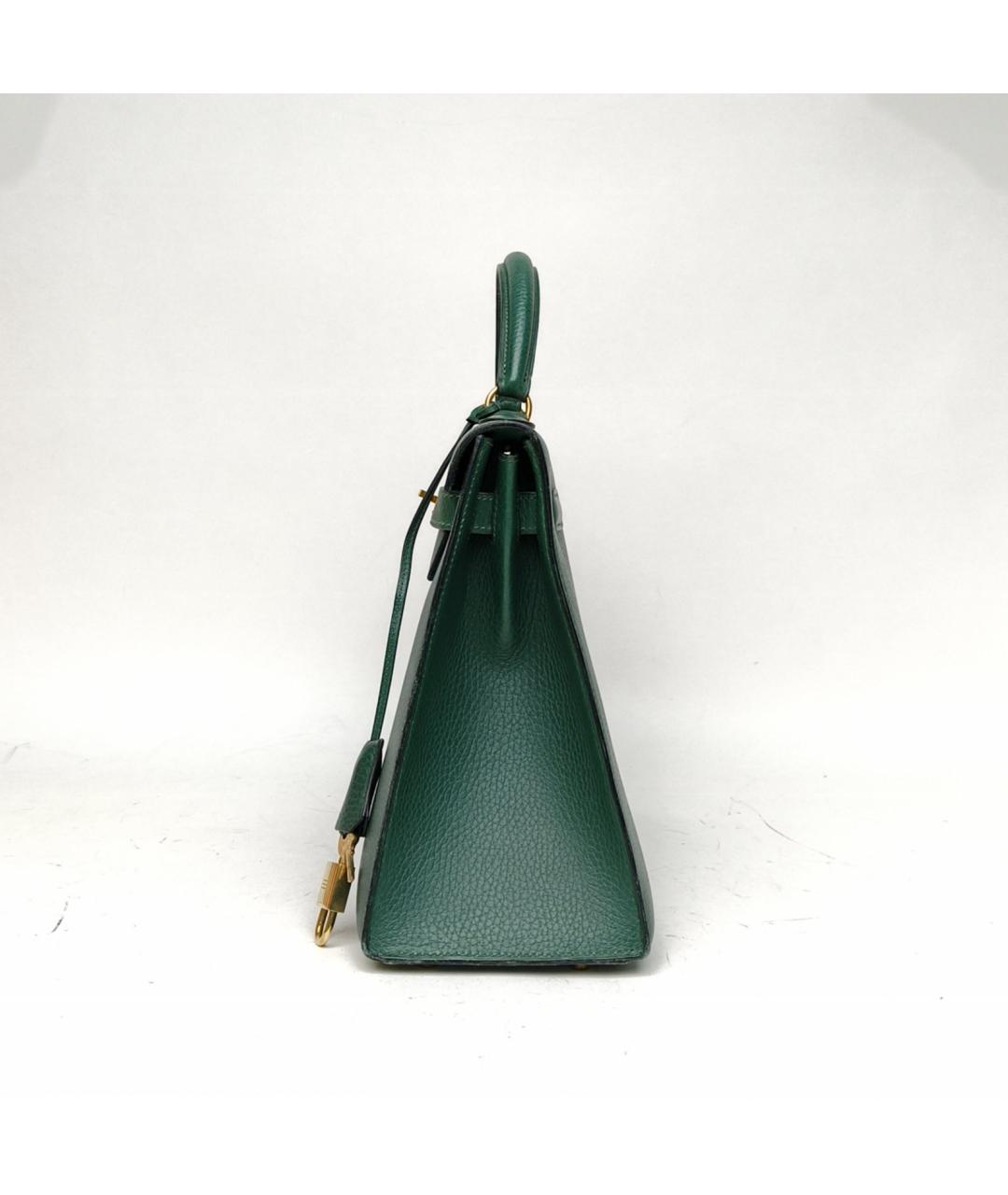 HERMES Зеленая сумка с короткими ручками, фото 3