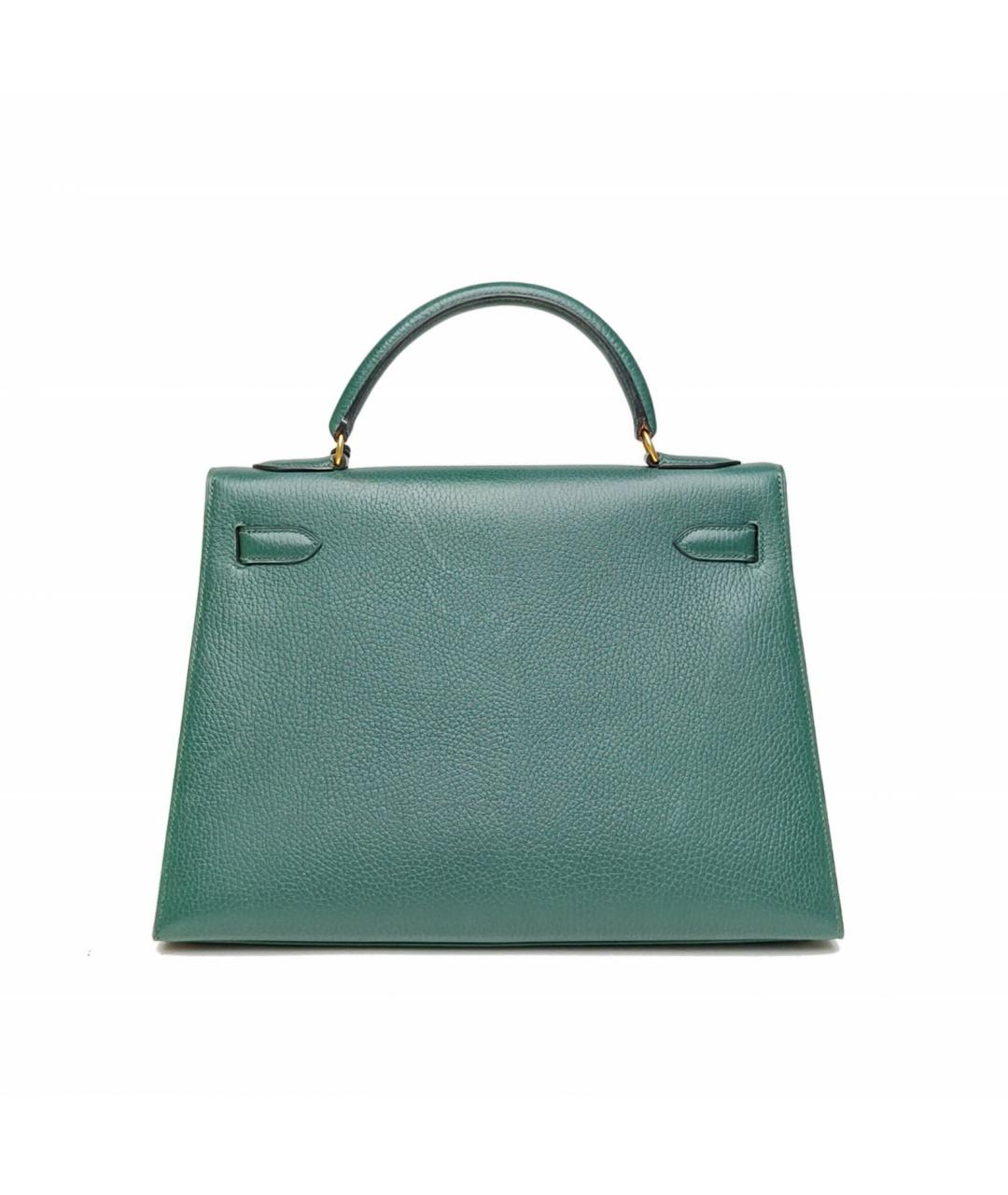 HERMES Зеленая сумка с короткими ручками, фото 4