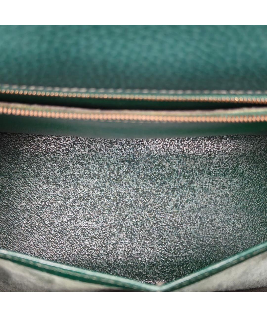 HERMES Зеленая сумка с короткими ручками, фото 7