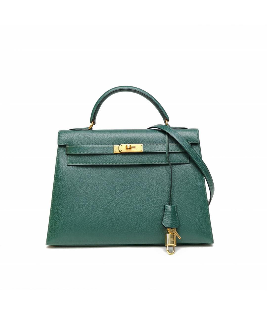 HERMES Зеленая сумка с короткими ручками, фото 2