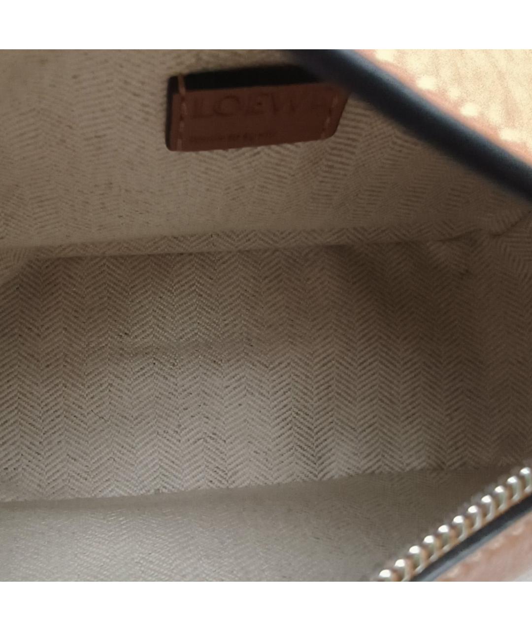 LOEWE Коричневая кожаная сумка через плечо, фото 7