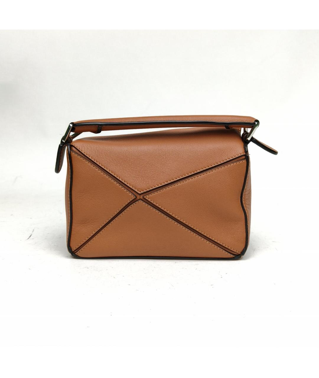 LOEWE Коричневая кожаная сумка через плечо, фото 4