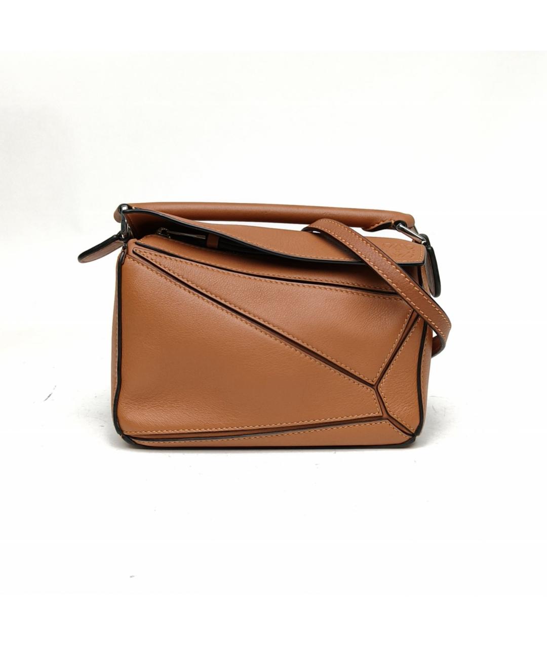 LOEWE Коричневая кожаная сумка через плечо, фото 2