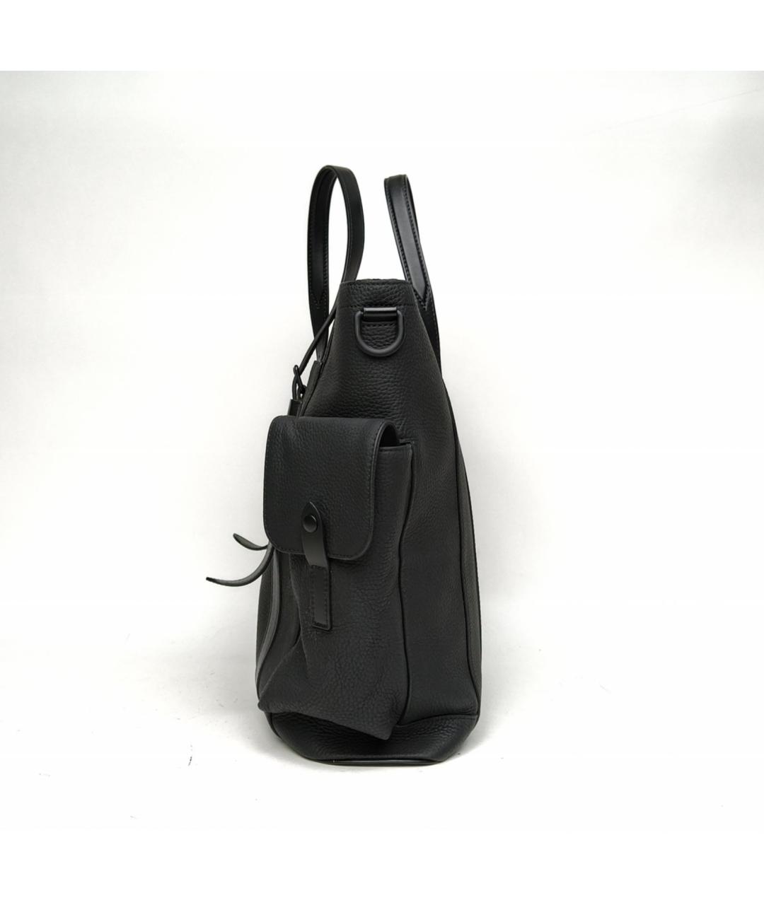 LOUIS VUITTON Черная кожаная сумка через плечо, фото 3