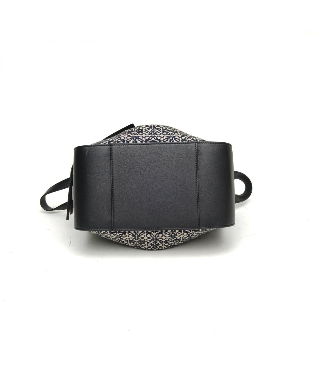 LOEWE Темно-синяя кожаная сумка через плечо, фото 5