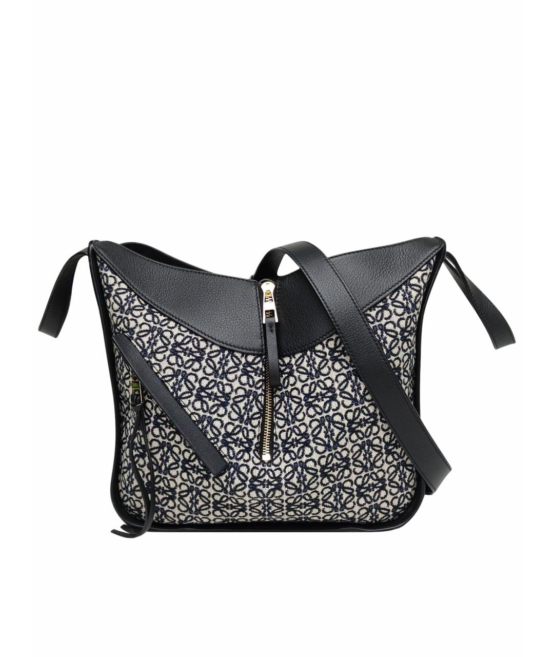 LOEWE Темно-синяя кожаная сумка через плечо, фото 1