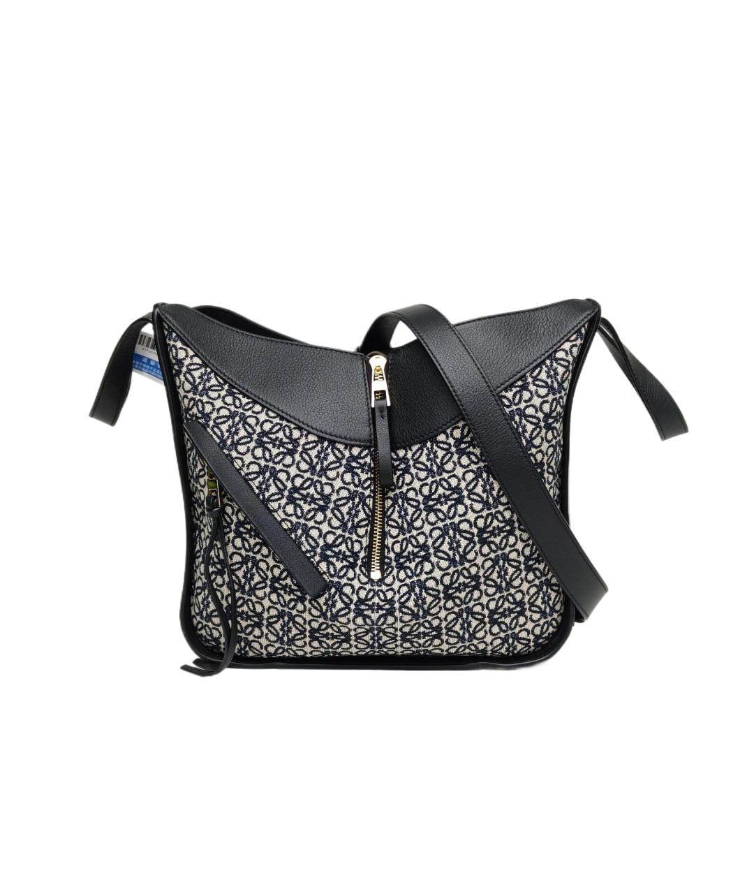 LOEWE Темно-синяя кожаная сумка через плечо, фото 9