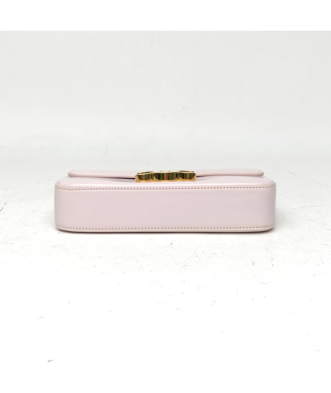 CELINE Розовая кожаная сумка через плечо, фото 6