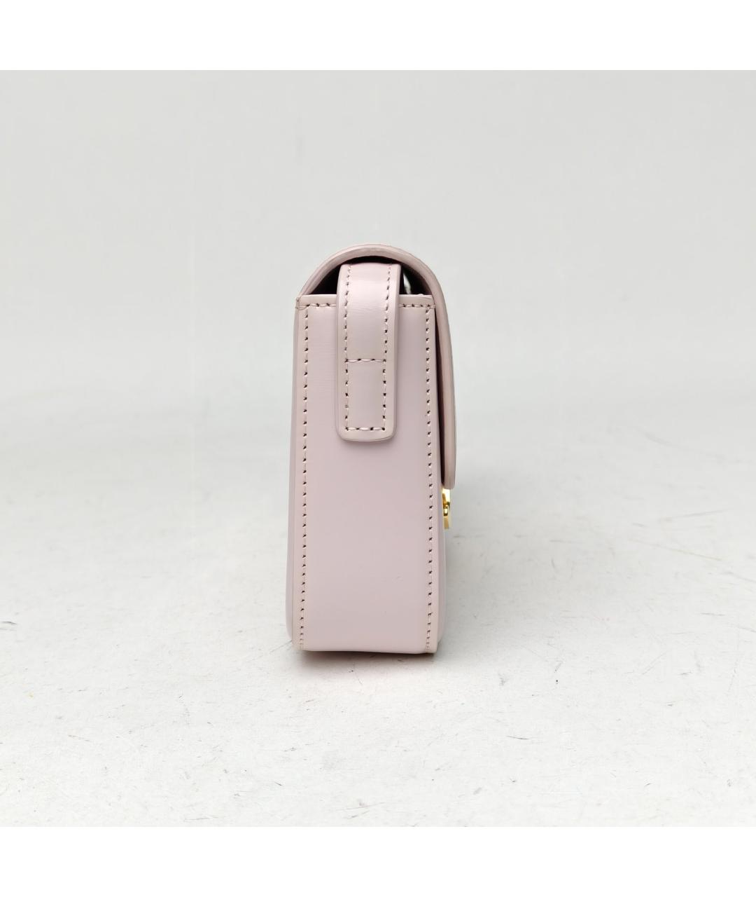 CELINE Розовая кожаная сумка через плечо, фото 5