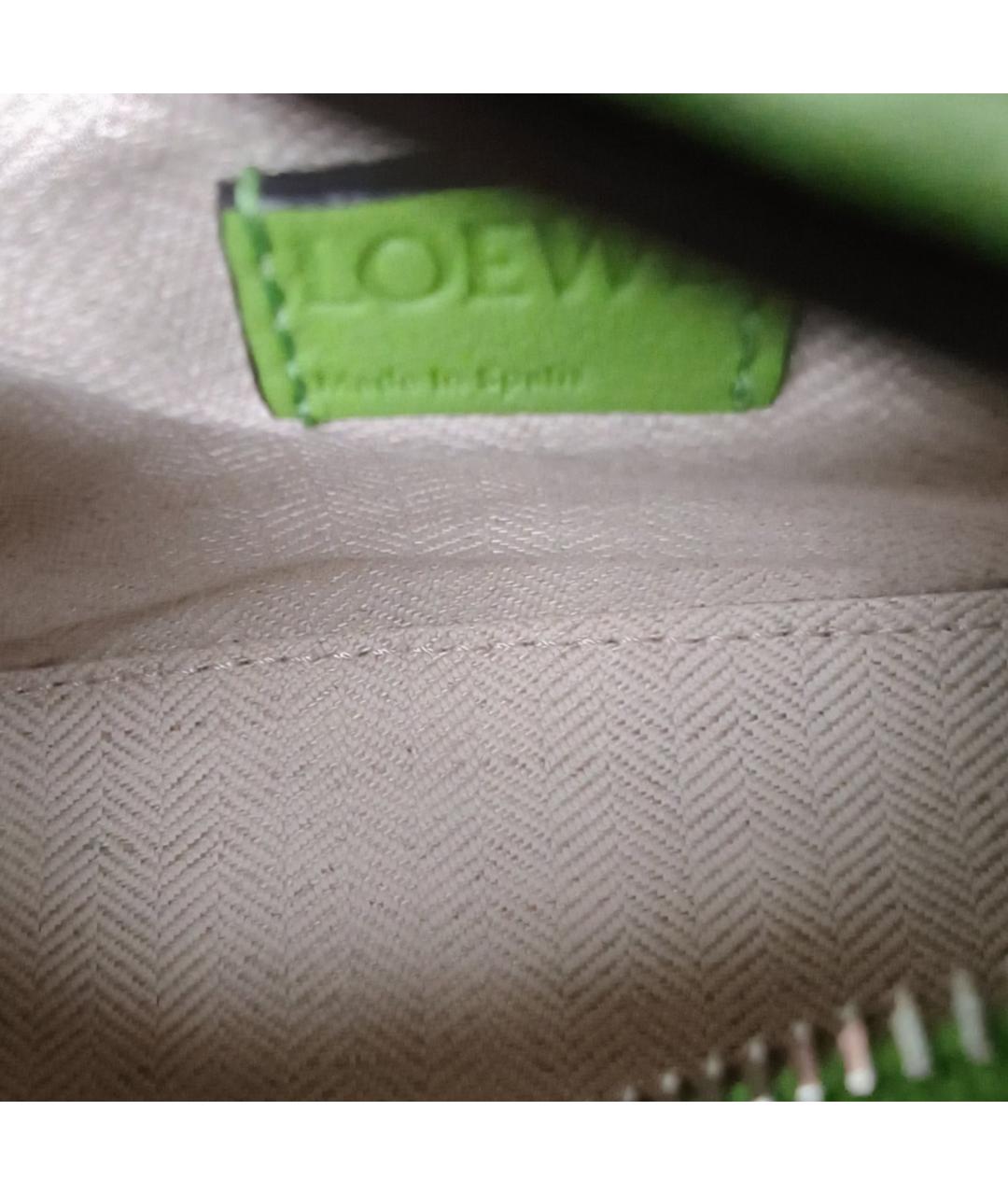 LOEWE Зеленая кожаная сумка через плечо, фото 7