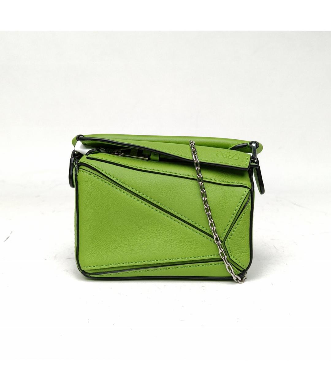 LOEWE Зеленая кожаная сумка через плечо, фото 2