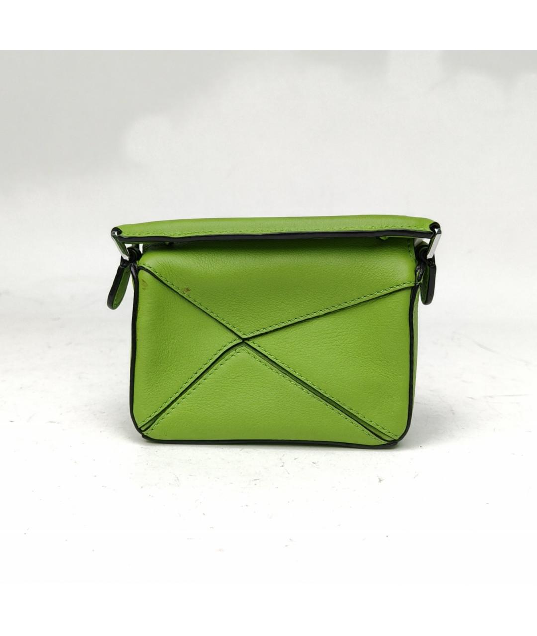 LOEWE Зеленая кожаная сумка через плечо, фото 4