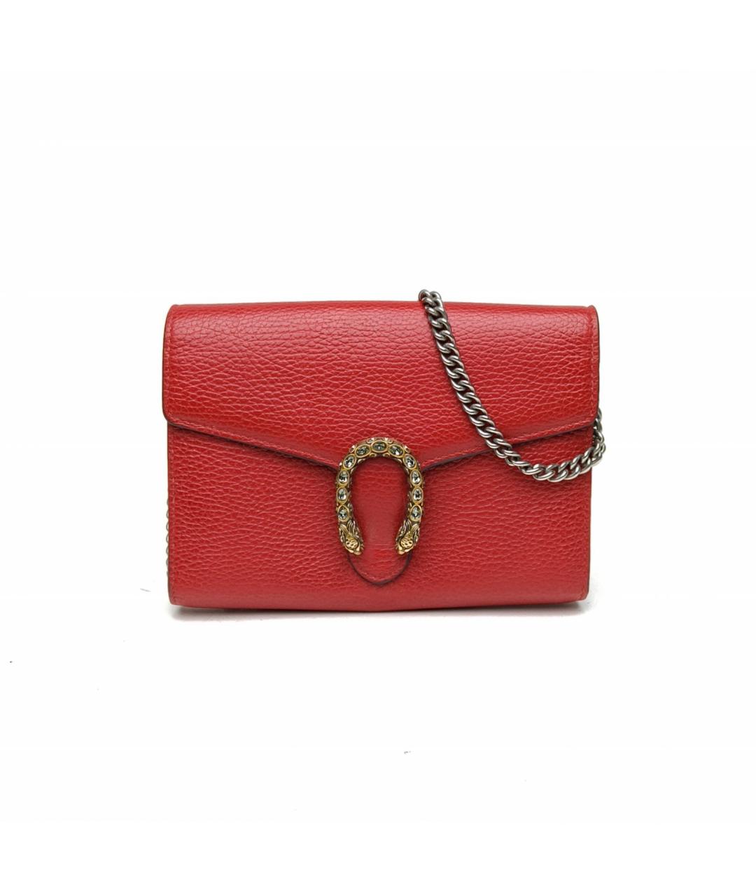 GUCCI Красная кожаная сумка через плечо, фото 2