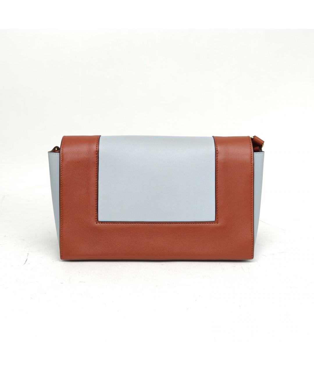 CELINE Коричневая кожаная сумка через плечо, фото 4