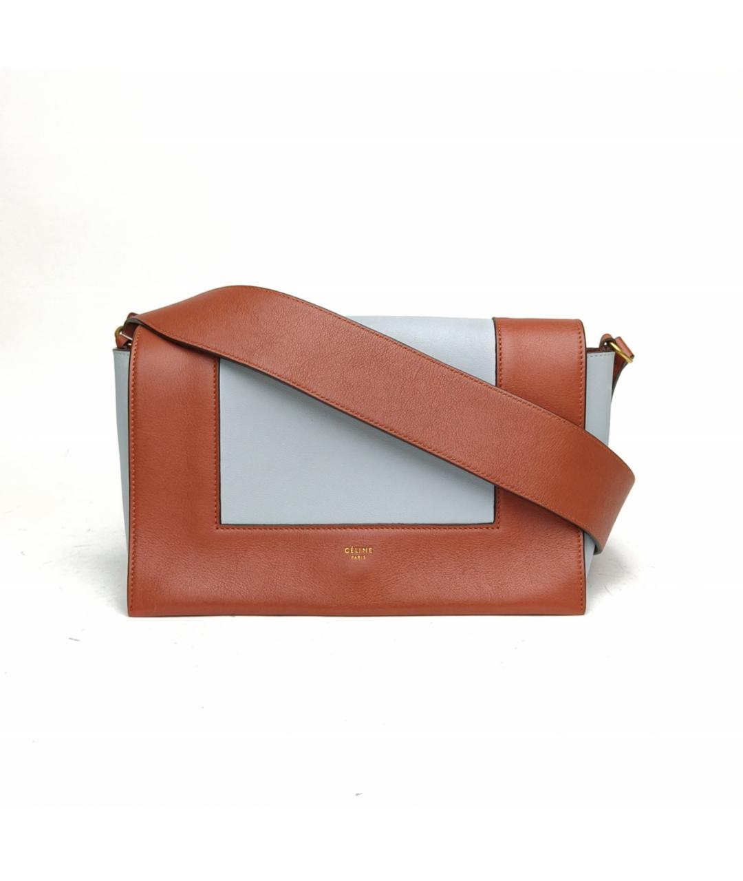 CELINE Коричневая кожаная сумка через плечо, фото 2