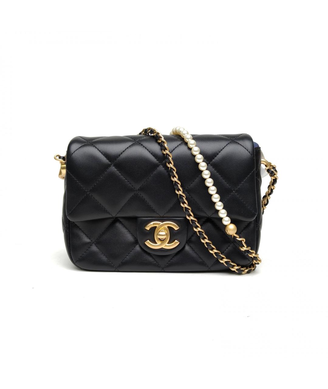 CHANEL Черная кожаная сумка через плечо, фото 2