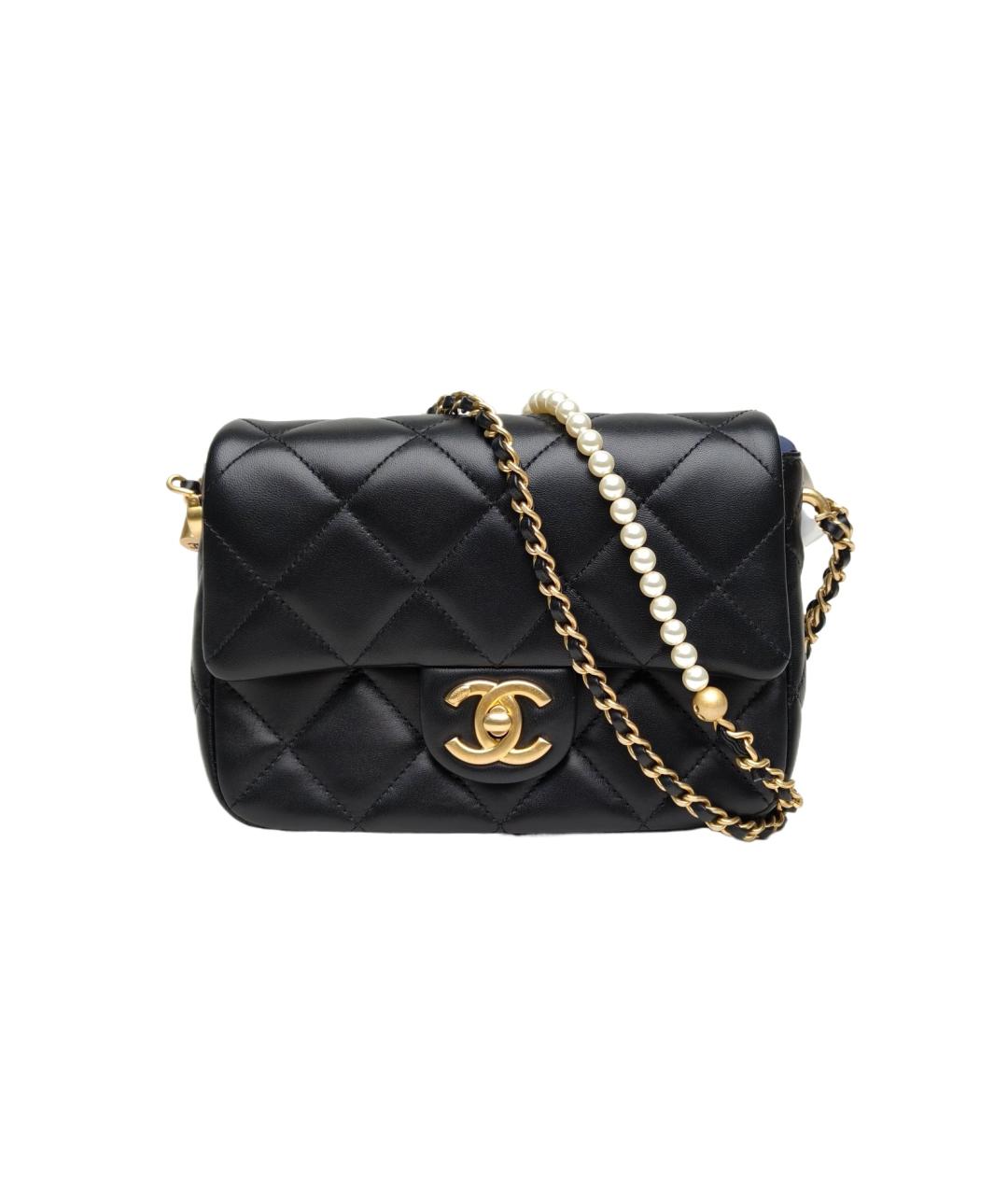 CHANEL Черная кожаная сумка через плечо, фото 9