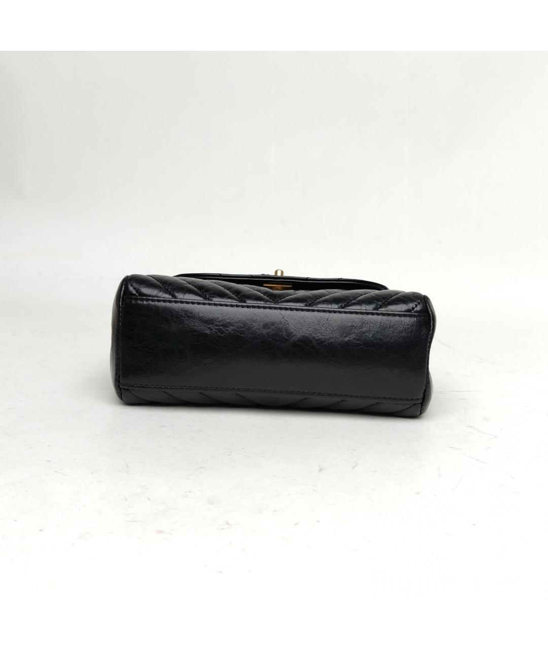 CHANEL Черная кожаная сумка через плечо, фото 6