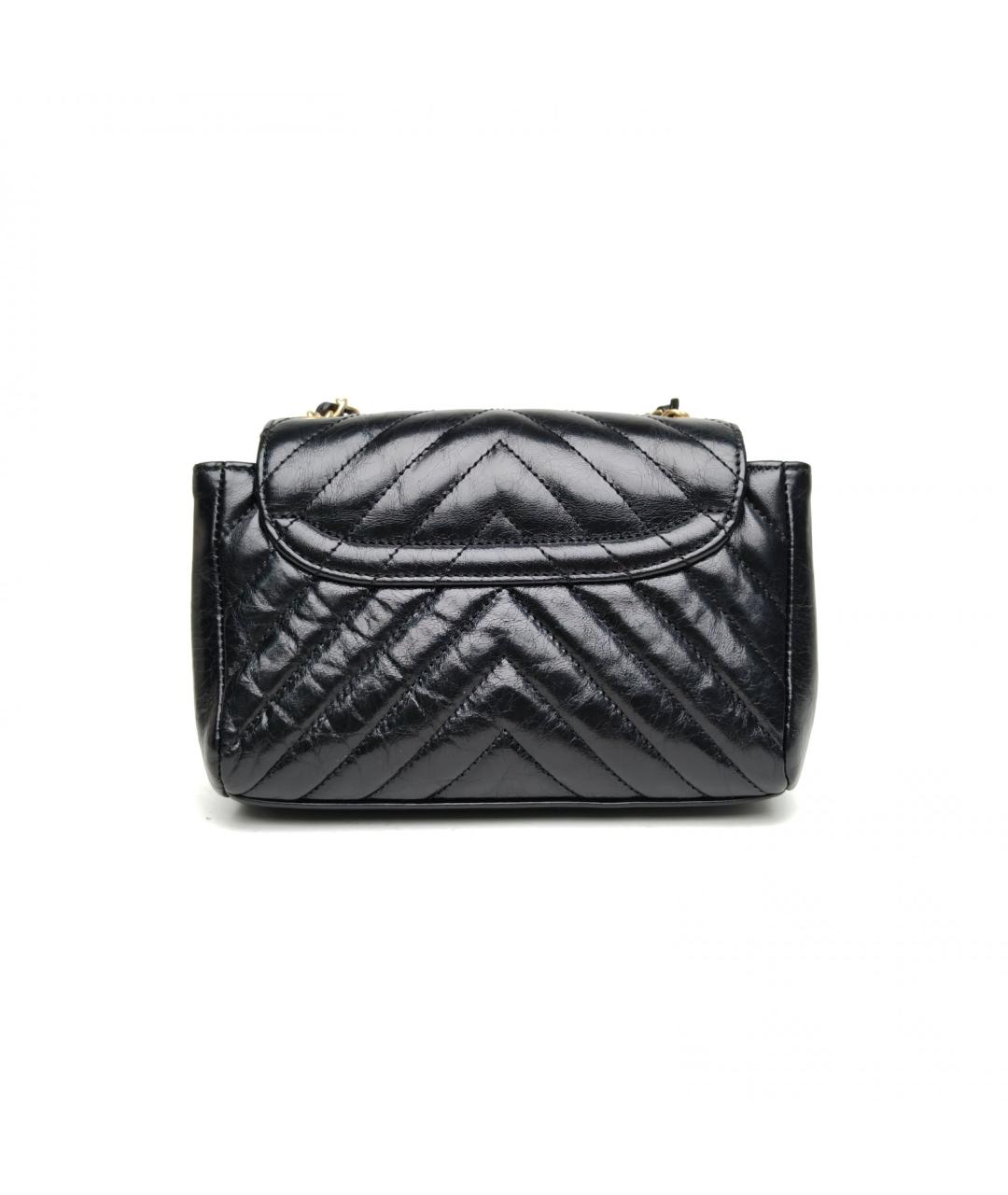 CHANEL Черная кожаная сумка через плечо, фото 4