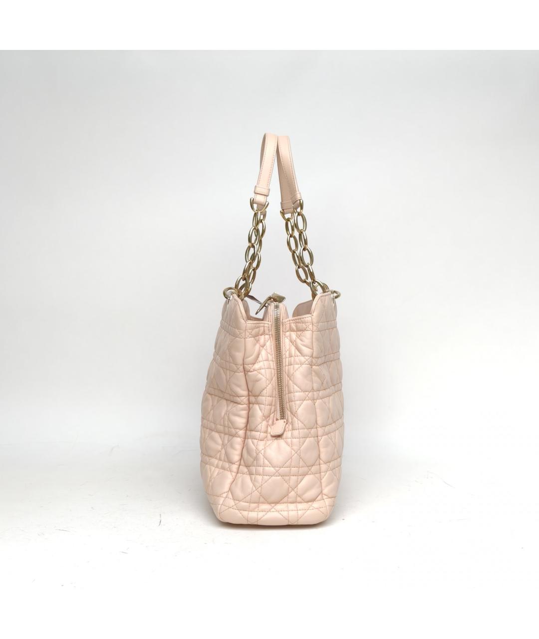 CHRISTIAN DIOR Розовая кожаная сумка через плечо, фото 5