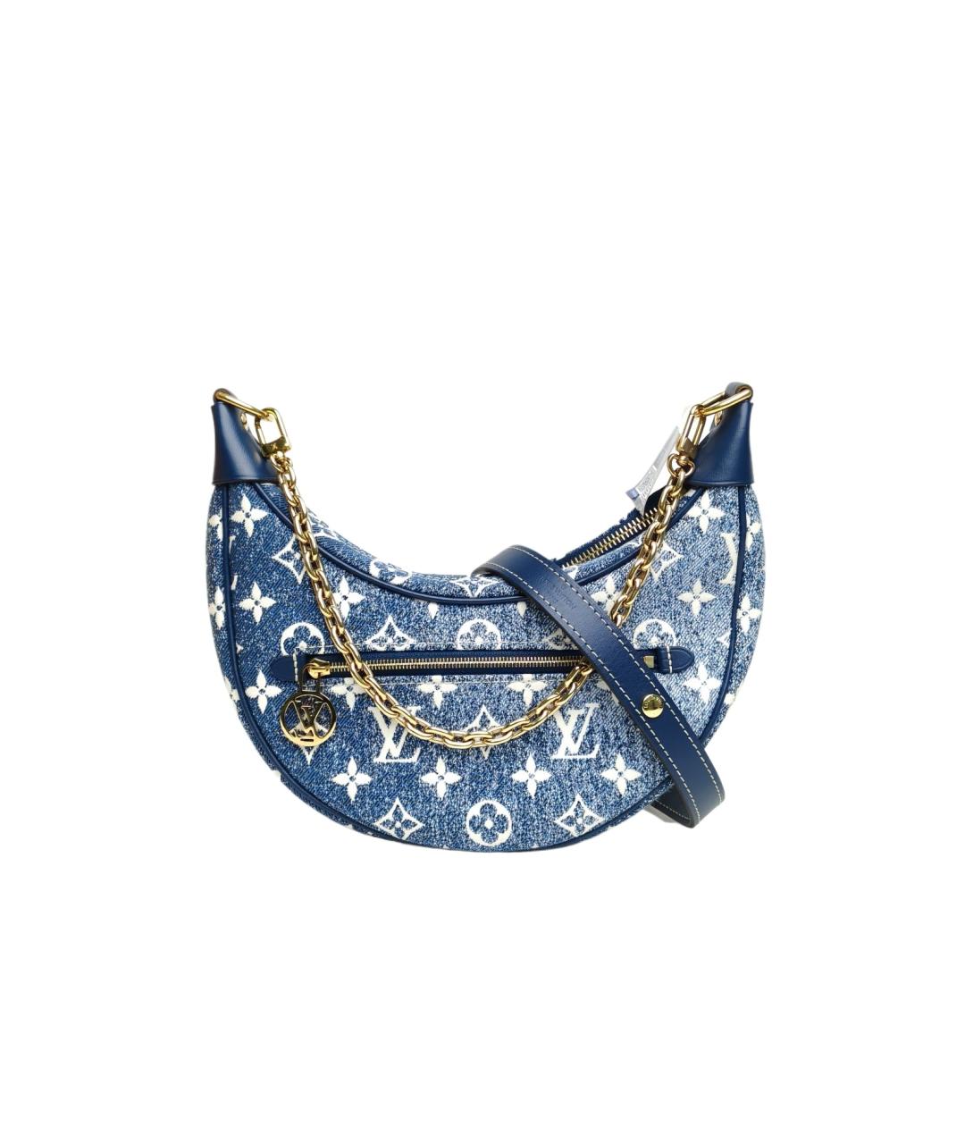 LOUIS VUITTON Синяя деним сумка через плечо, фото 6