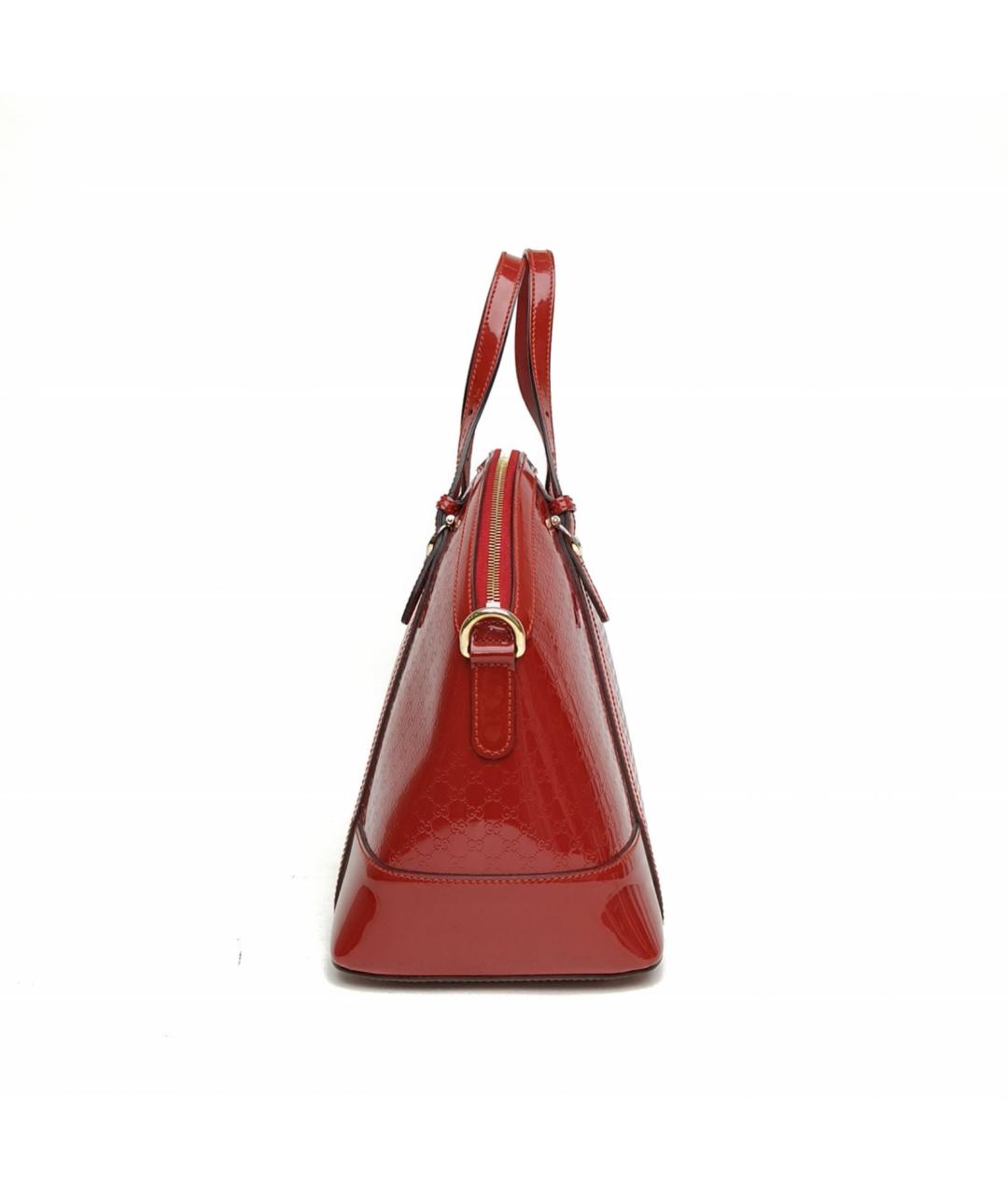 GUCCI Красная сумка с короткими ручками из лакированной кожи, фото 3