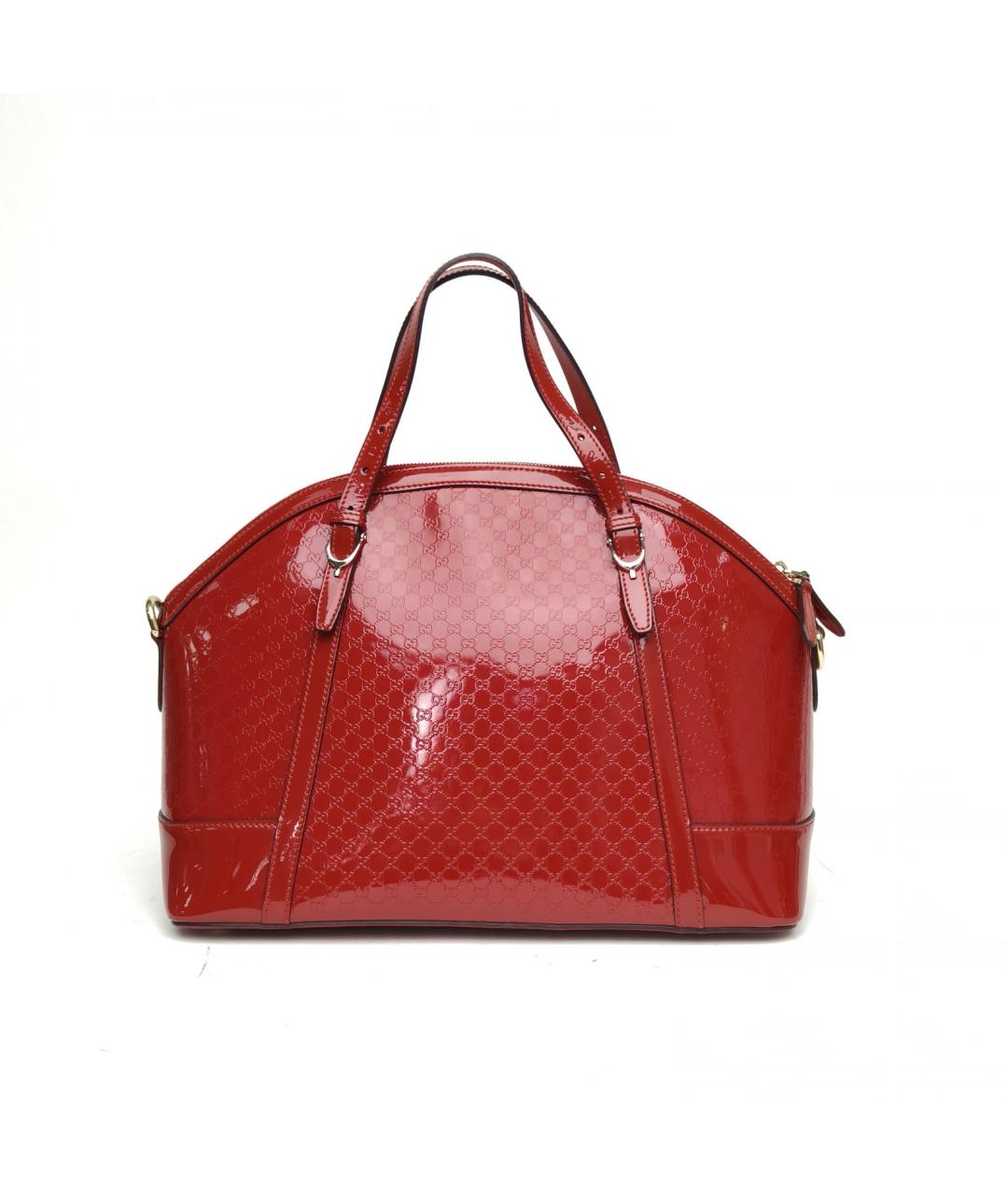 GUCCI Красная сумка с короткими ручками из лакированной кожи, фото 4