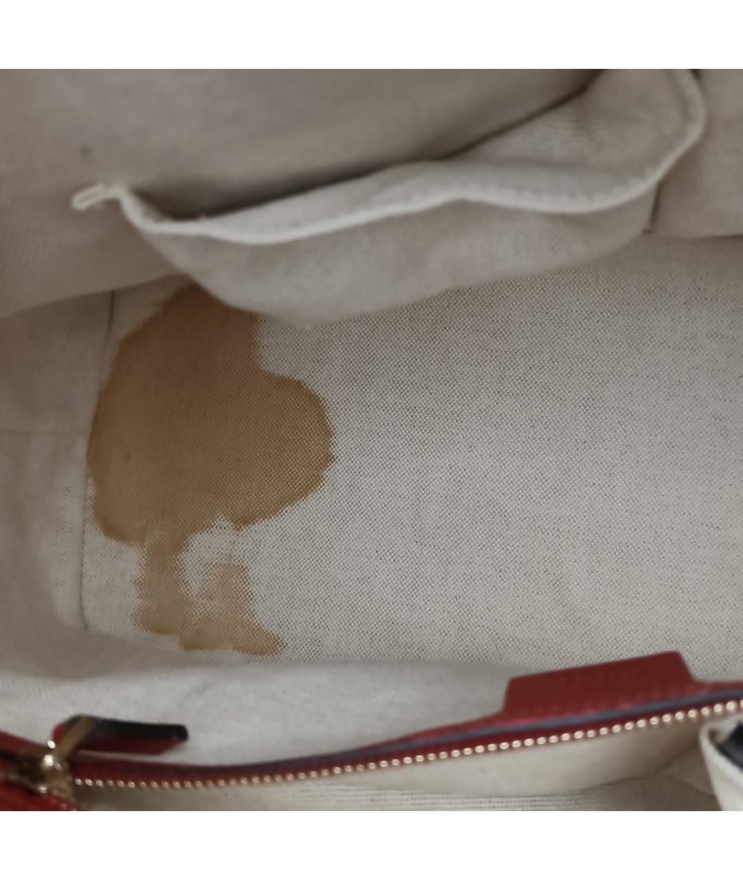 GUCCI Красная сумка с короткими ручками из лакированной кожи, фото 7