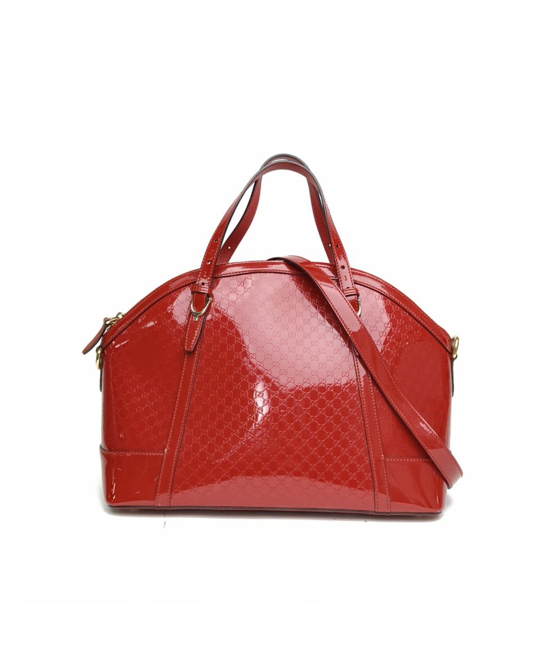 GUCCI Красная сумка с короткими ручками из лакированной кожи, фото 2
