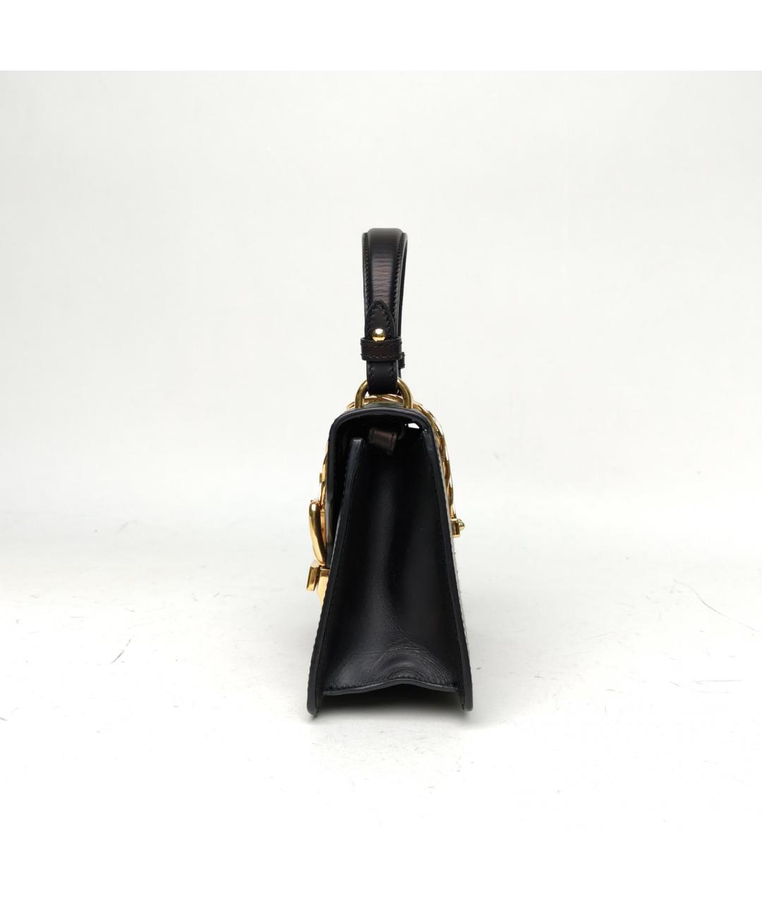 GUCCI Черная кожаная сумка через плечо, фото 3