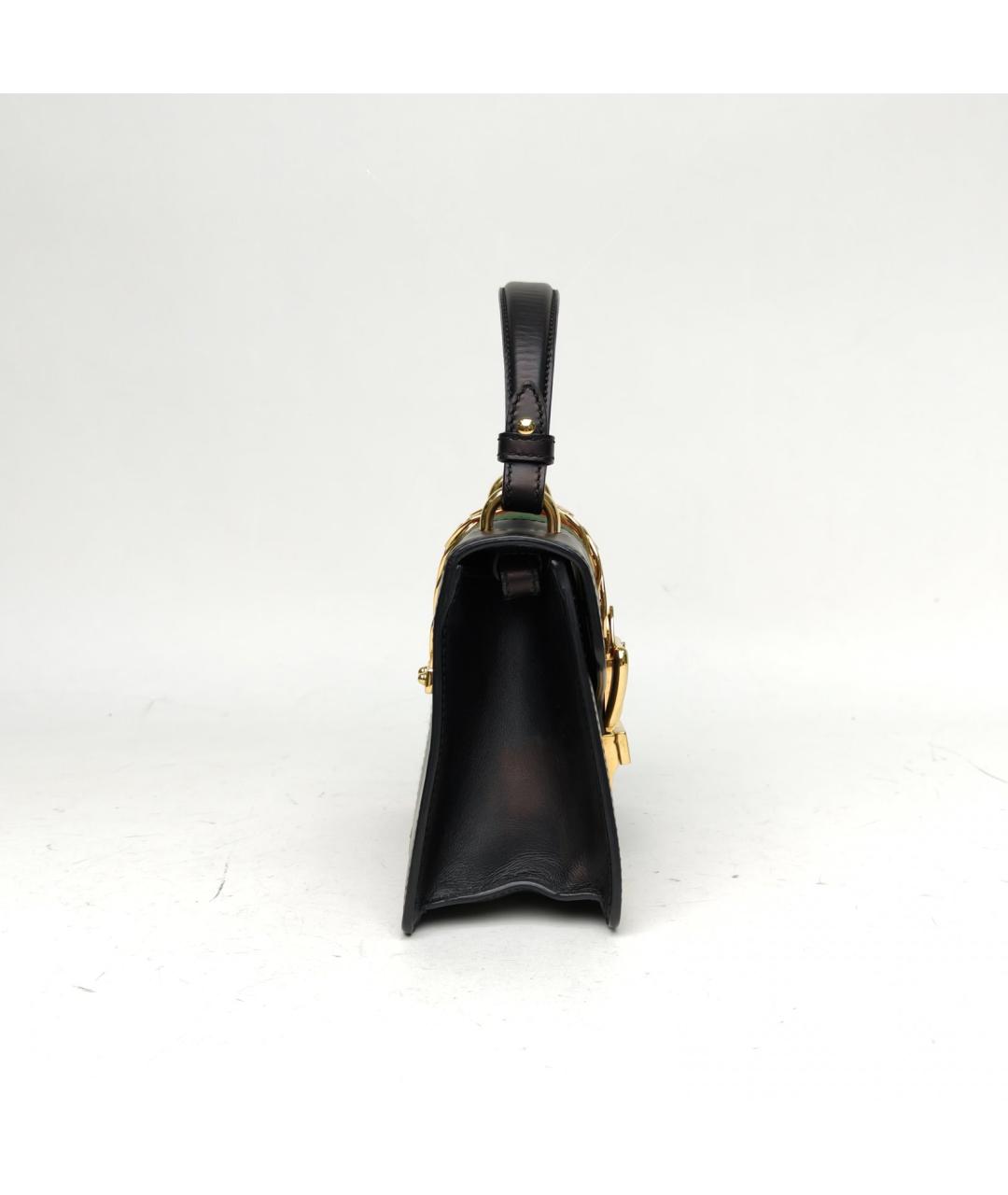 GUCCI Черная кожаная сумка через плечо, фото 5