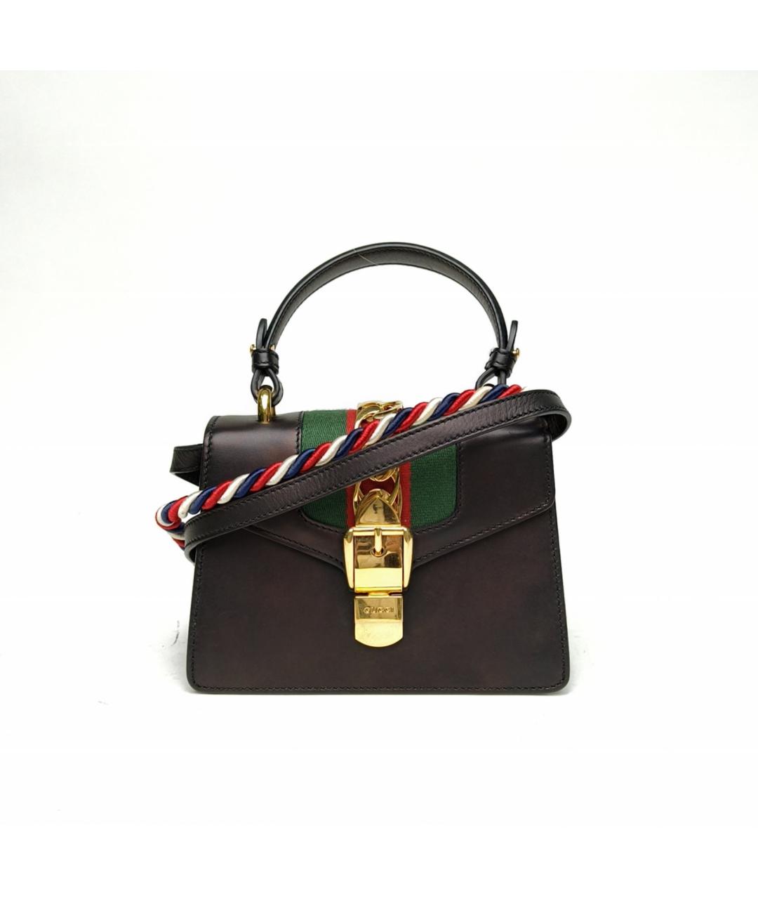 GUCCI Черная кожаная сумка через плечо, фото 2