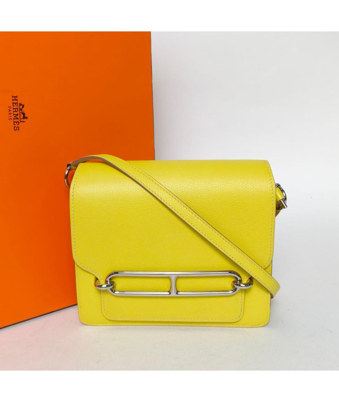 HERMES Желтая сумка через плечо, фото 9