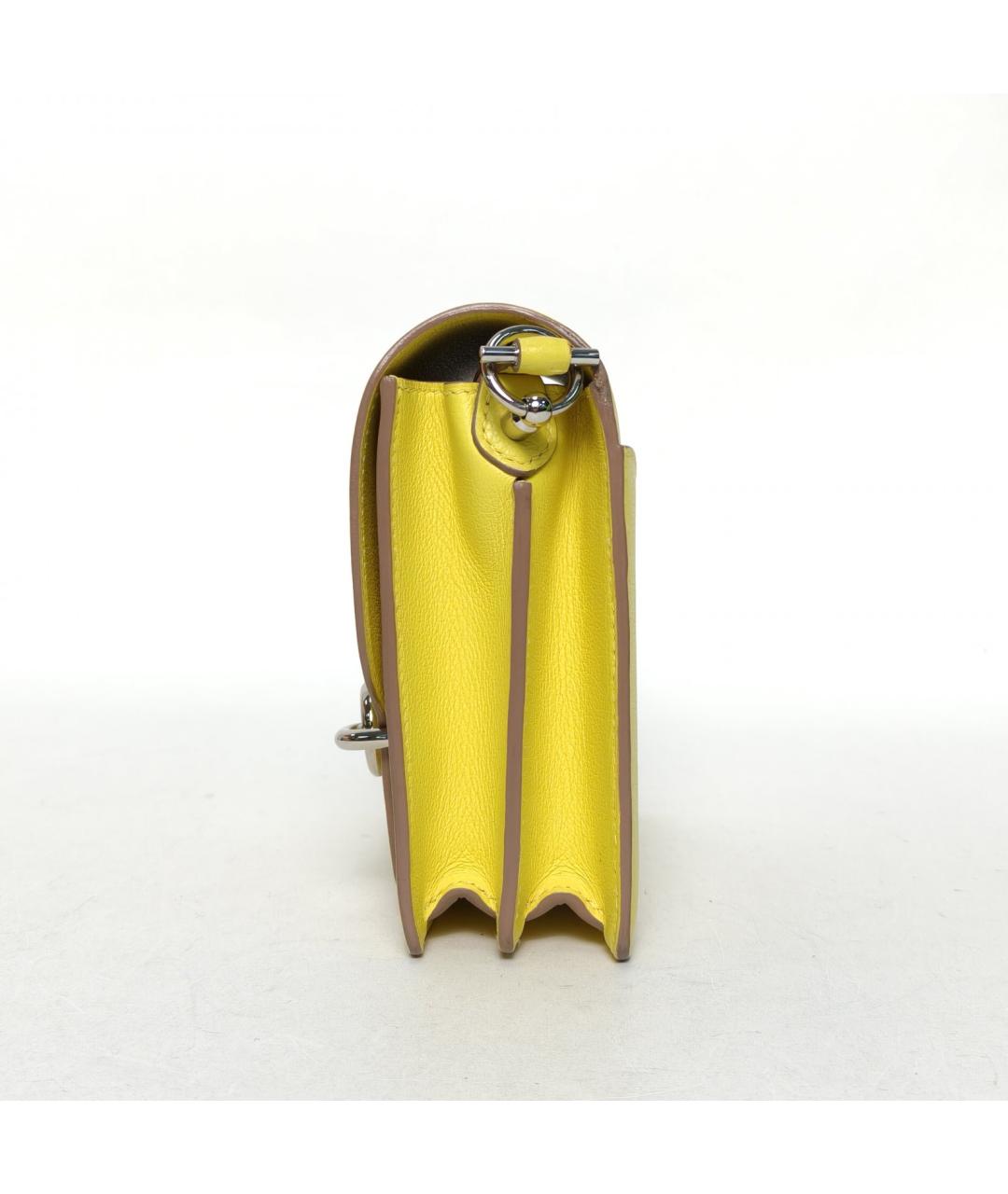 HERMES Желтая сумка через плечо, фото 3