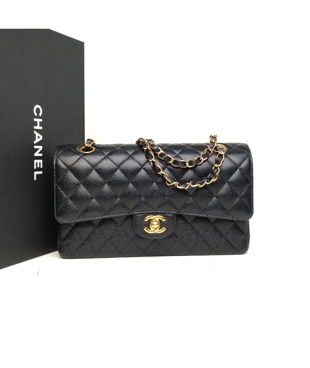 CHANEL Черная кожаная сумка через плечо, фото 9