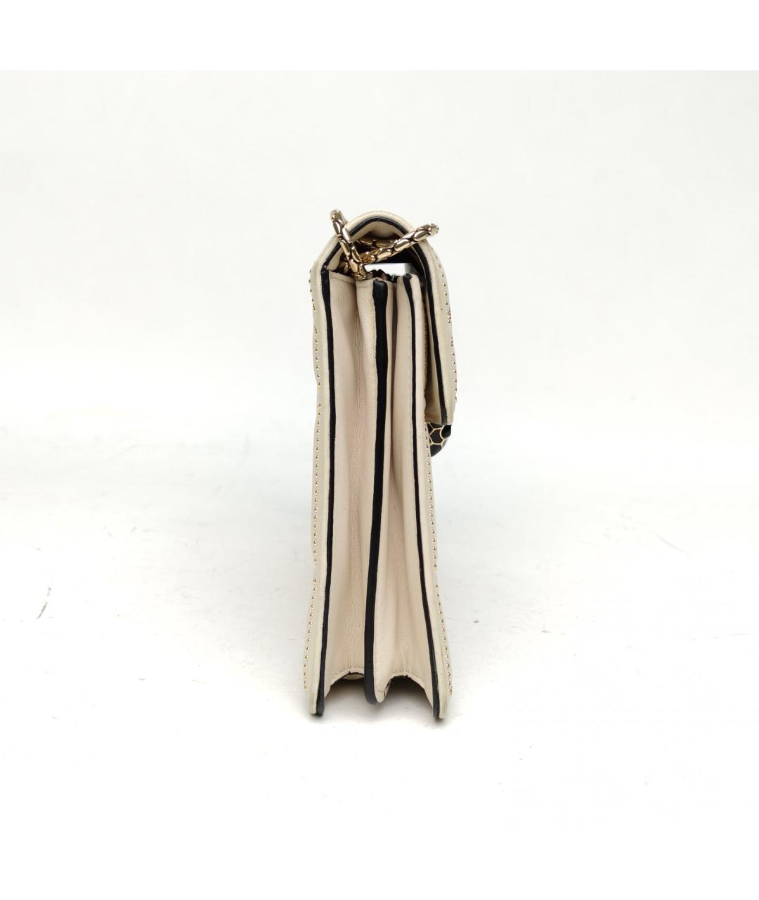 BVLGARI Бежевая кожаная сумка через плечо, фото 8