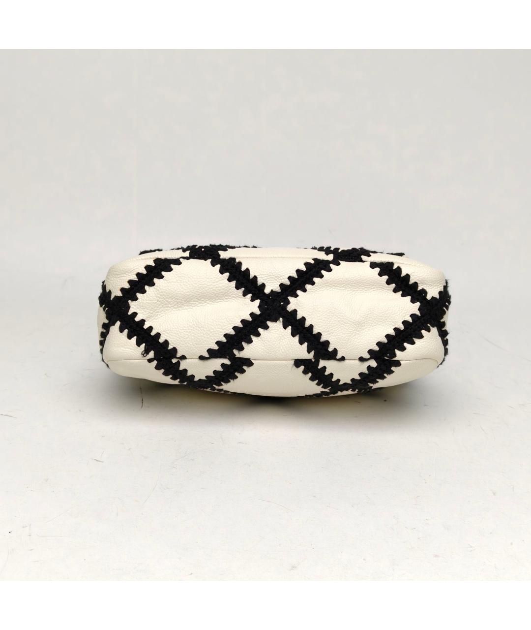 CHANEL Белая кожаная сумка через плечо, фото 6