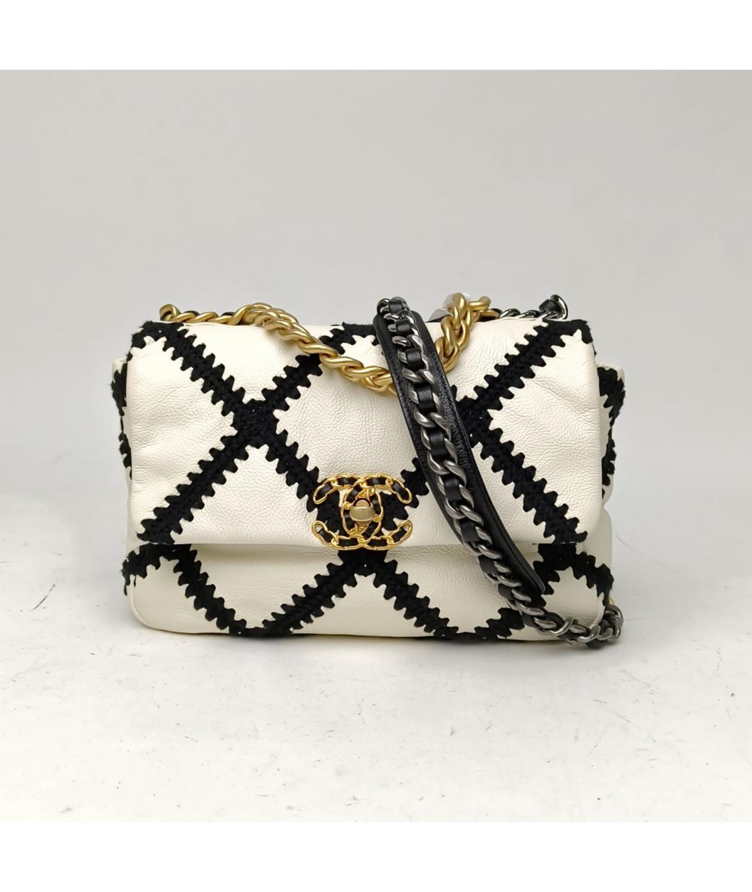 CHANEL Белая кожаная сумка через плечо, фото 2