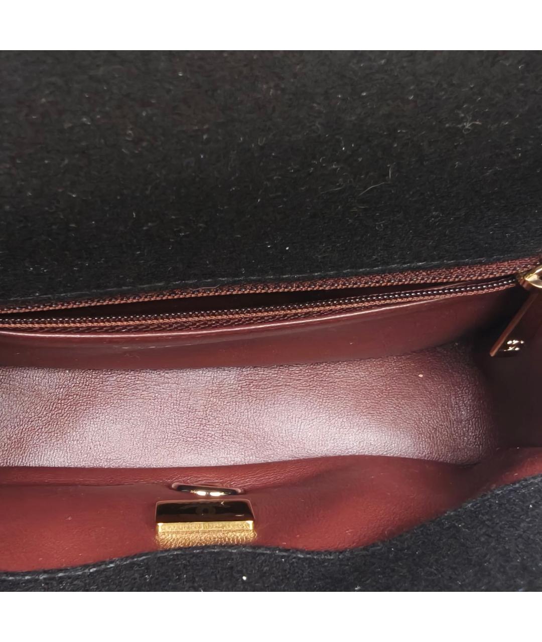 CHANEL Черная шерстяная сумка через плечо, фото 7