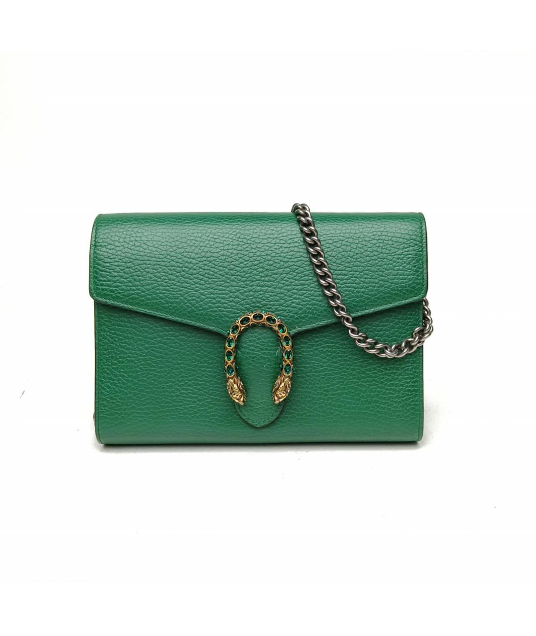 GUCCI Зеленая кожаная сумка через плечо, фото 2