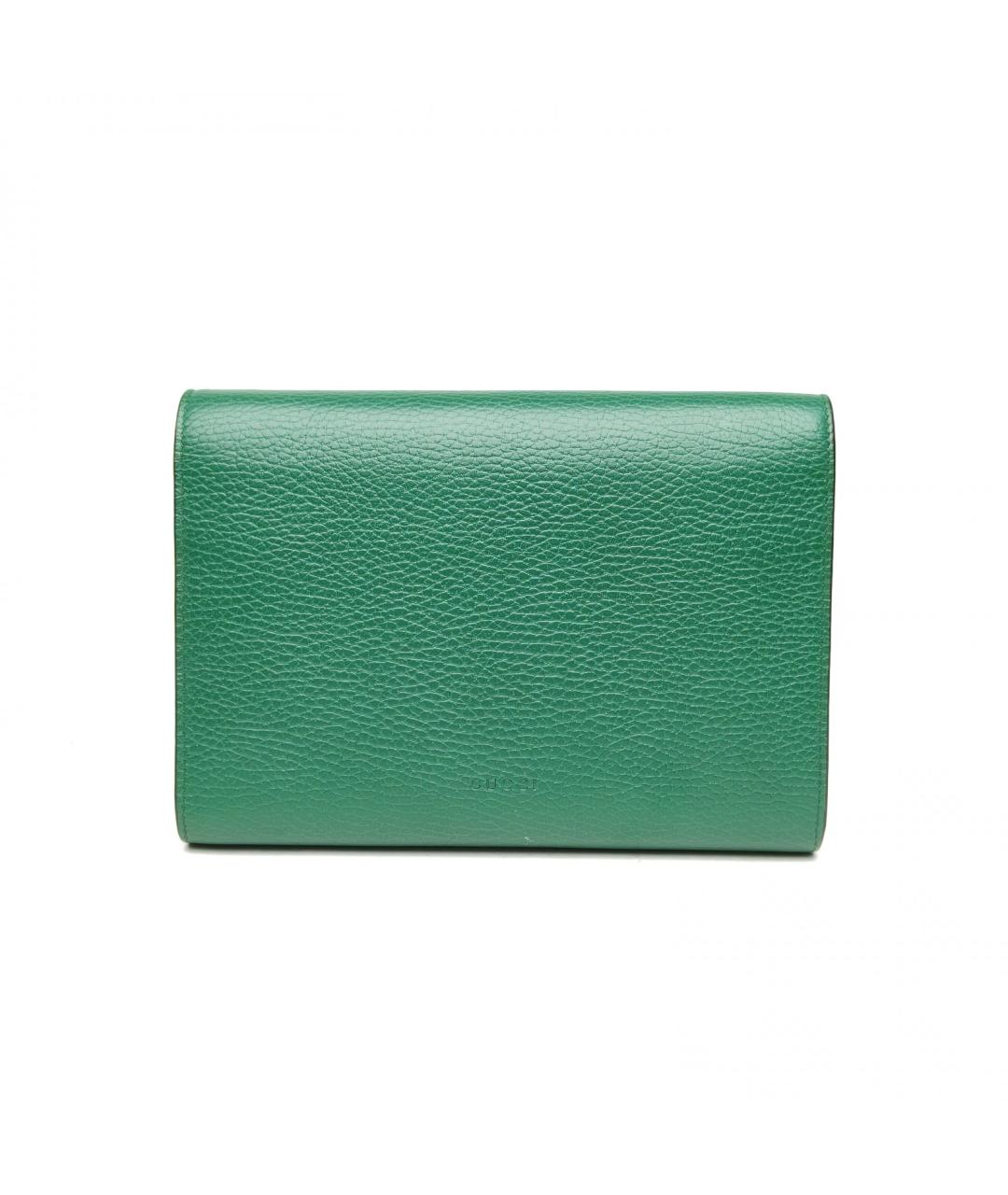 GUCCI Зеленая кожаная сумка через плечо, фото 4