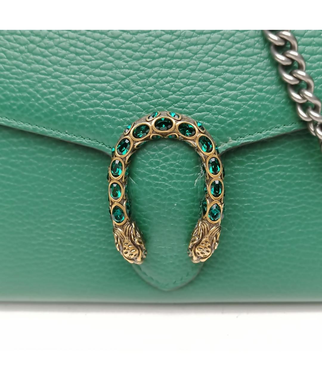 GUCCI Зеленая кожаная сумка через плечо, фото 7