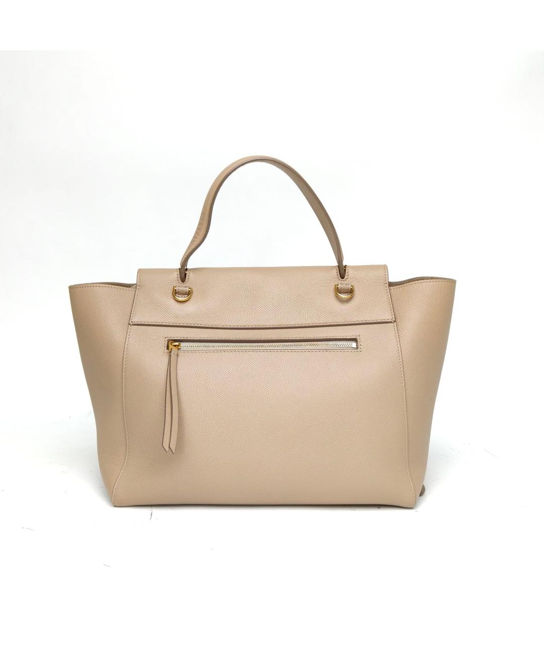 CELINE Бежевая кожаная сумка через плечо, фото 4